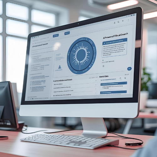 AI-powered clinical search interface in health data infrastructure (AI clinical search)